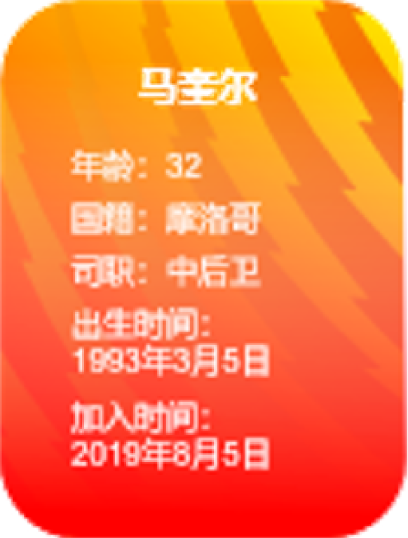 球员信息卡